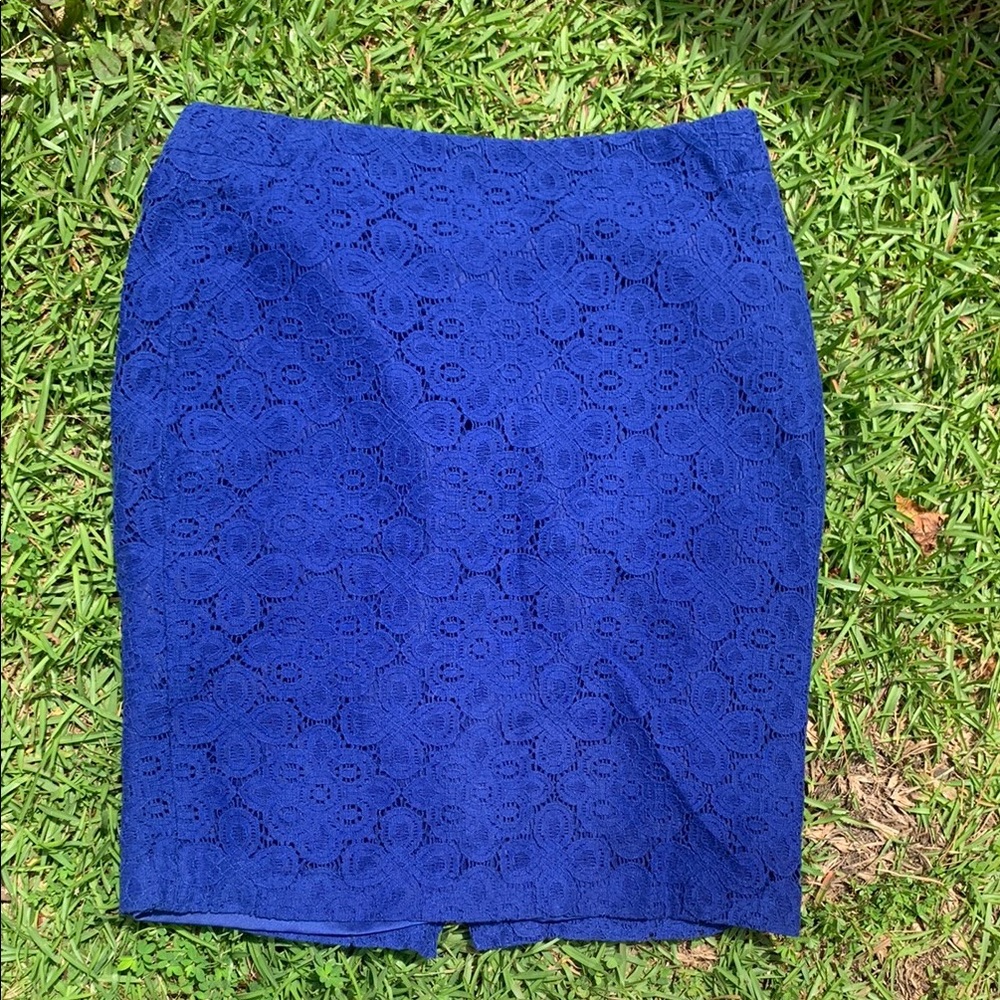 The Limited Blue Pencil Skirt Knee-Length Cocktail